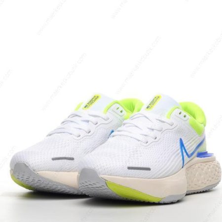 Billige Sko Nike Air ZoomX Invincible Run Flyknit ‘Hvid Blå Grøn’ CT2228-101