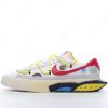 Billige Sko Nike Blazer Low x Off-White ‘Hvid Rød’ DH7863-100