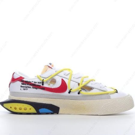 Billige Sko Nike Blazer Low x Off-White ‘Hvid Rød’ DH7863-100