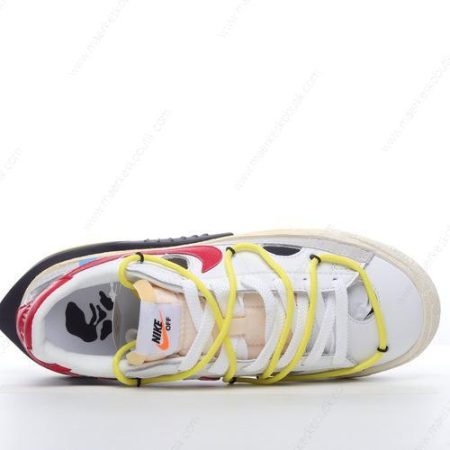 Billige Sko Nike Blazer Low x Off-White ‘Hvid Rød’ DH7863-100