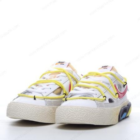 Billige Sko Nike Blazer Low x Off-White ‘Hvid Rød’ DH7863-100