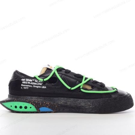 Billige Sko Nike Blazer Low x Off-White ‘Sort Grøn’ DH7863-001