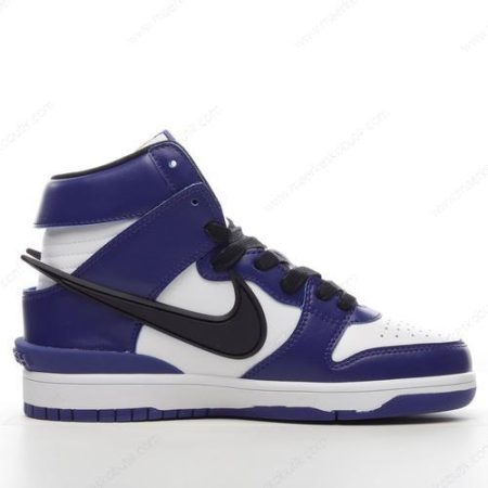 Billige Sko Nike Dunk High ‘Sort Hvid Blå’ CU7544-400