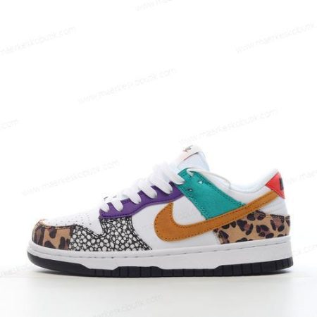 Billige Sko Nike Dunk Low ‘Hvid Lilla Grøn Orange’ DN3866-100