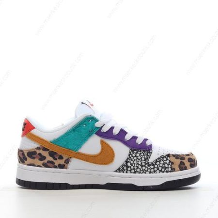 Billige Sko Nike Dunk Low ‘Hvid Lilla Grøn Orange’ DN3866-100