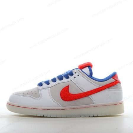 Billige Sko Nike Dunk Low Retro PRM ‘Hvid Rød Blå’ FD4203-161