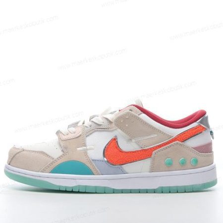 Billige Sko Nike Dunk Low Scrap ‘Orange Hvid Grå’ DQ4975-181