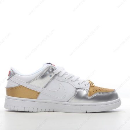 Billige Sko Nike Dunk Low ‘Sølv Guld Hvid’ DH4403-700