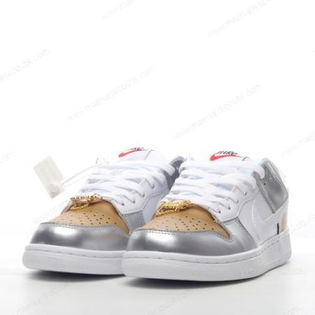 Billige Sko Nike Dunk Low ‘Sølv Guld Hvid’ DH4403-700