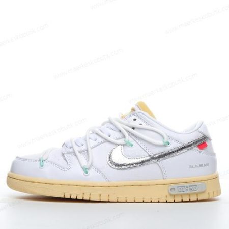 Billige Sko Nike Dunk Low x Off-White ‘Hvid Sølv’ DM1602-127