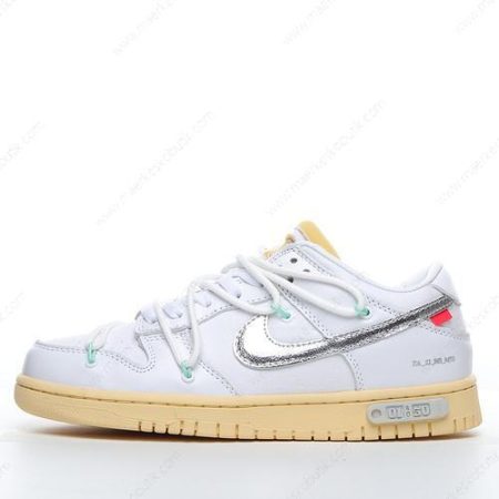 Billige Sko Nike Dunk Low x Off-White ‘Hvid Sølv’ DM1602-127