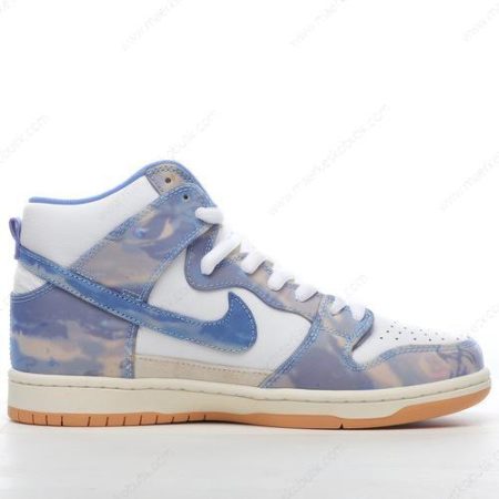 Billige Sko Nike SB Dunk High ‘Blå Hvid’ CV1677-100