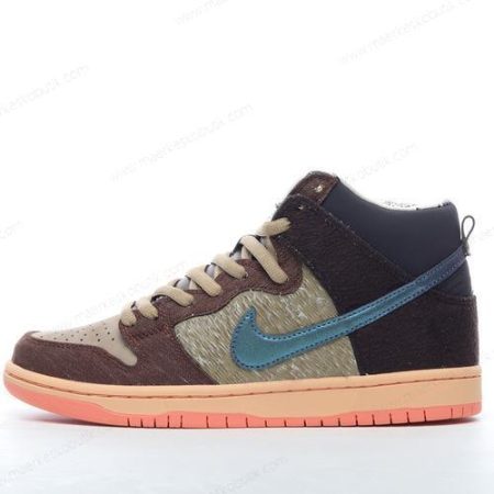 Billige Sko Nike SB Dunk High ‘Brun Blå Orange’ DC6887-200