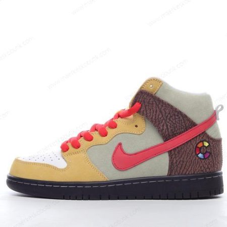 Billige Sko Nike SB Dunk High ‘Brun Rød’ CZ2205-700