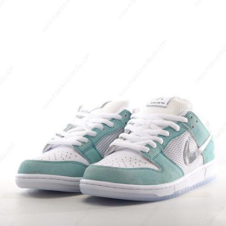 Billige Sko Nike SB Dunk Low ‘Grøn Sølv Hvid’ FD2562-400