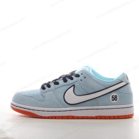 Billige Sko Nike SB Dunk Low ‘Hvid Blå Sort’ BQ6817-401