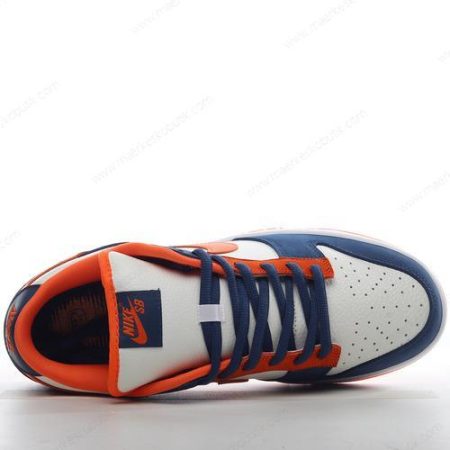 Billige Sko Nike SB Dunk Low ‘Hvid Navy Orange’ 304292-184