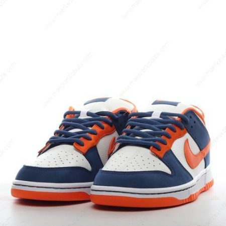 Billige Sko Nike SB Dunk Low ‘Hvid Navy Orange’ 304292-184