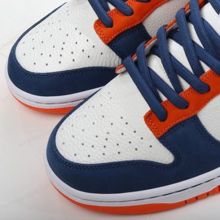 Billige Sko Nike SB Dunk Low ‘Hvid Navy Orange’ 304292-184