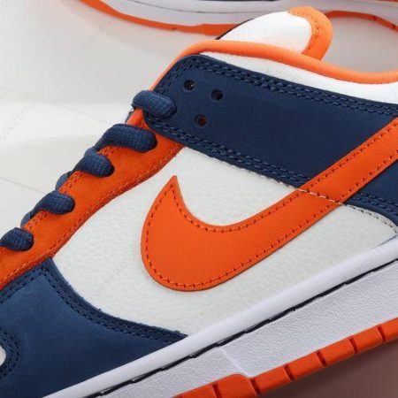 Billige Sko Nike SB Dunk Low ‘Hvid Navy Orange’ 304292-184