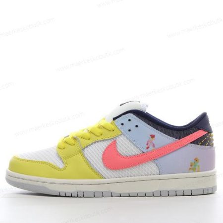 Billige Sko Nike SB Dunk Low ‘Pink Gul Grå Sort’ DX9218-100