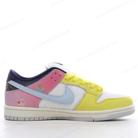 Billige Sko Nike SB Dunk Low ‘Pink Gul Grå Sort’ DX9218-100