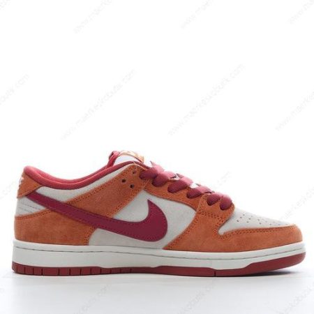 Billige Sko Nike SB Dunk Low Pro ‘Orange Rød Hvid’ BQ6817-202