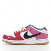 Billige Sko Nike SB Dunk Low Pro QS ‘Hvid Sort Rød Pink’ DH7695-100