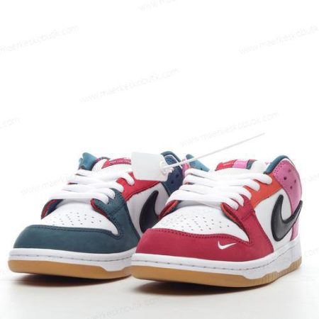 Billige Sko Nike SB Dunk Low Pro QS ‘Hvid Sort Rød Pink’ DH7695-100