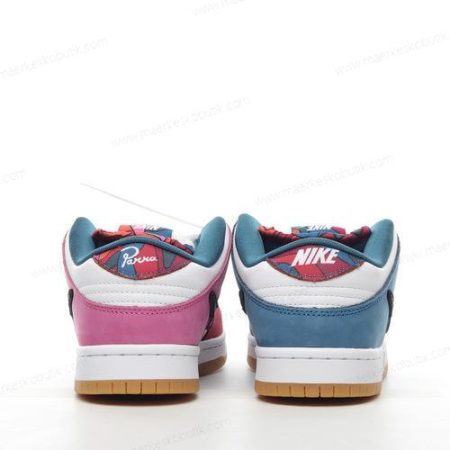 Billige Sko Nike SB Dunk Low Pro QS ‘Hvid Sort Rød Pink’ DH7695-100