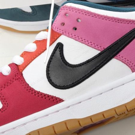 Billige Sko Nike SB Dunk Low Pro QS ‘Hvid Sort Rød Pink’ DH7695-100