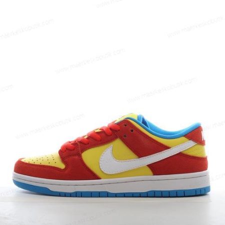 Billige Sko Nike SB Dunk Low Pro ‘Rød Hvid Gul Blå’ BQ6817-602