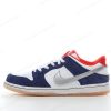 Billige Sko Nike SB Dunk Low ‘Sølv Navy Rød’ 839685-416