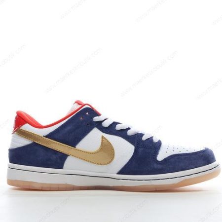 Billige Sko Nike SB Dunk Low ‘Sølv Navy Rød’ 839685-416