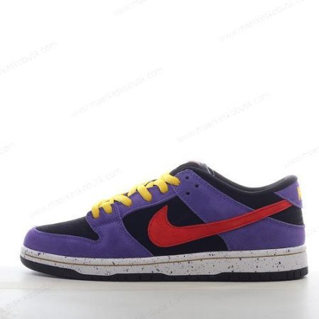 Billige Sko Nike SB Dunk Low ‘Sort Lilla Gul Rød’ BQ6817-008