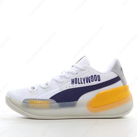 Billige Sko Puma Clyde Hardwood ‘Hvid Lilla Gul’ 194568-01