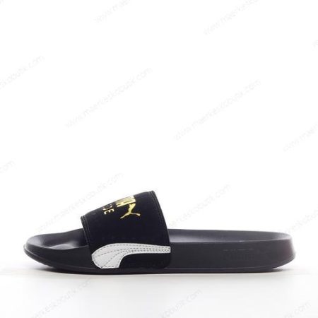 Billige Sko Puma Leadcat Suede Slides ‘Sort Guld’