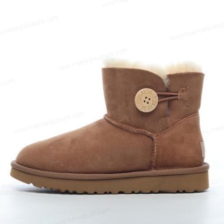 Billige Sko UGG Classic Button Mini Water Resistant Australian Sheepskin ‘Brun’