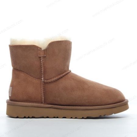 Billige Sko UGG Classic Button Mini Water Resistant Australian Sheepskin ‘Brun’